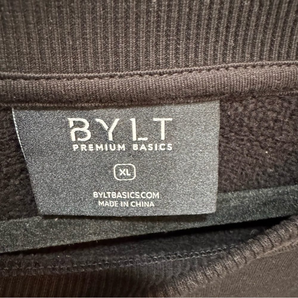 BYLT Women’s Jade Fleece Classic Crew Sweatshirt Black Size XL - Picture 10 of 11
